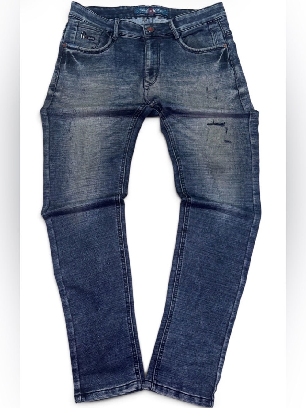 DSQUARED2 Men’s Distressed Dark Blue Skinny Jeans
